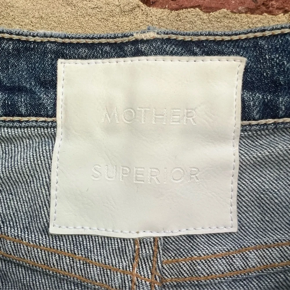 MOTHER The Sinner Jeans Ice Cream, You Scream Size 25 Distressed Mid-Rise Denim - Picture 8 of 15